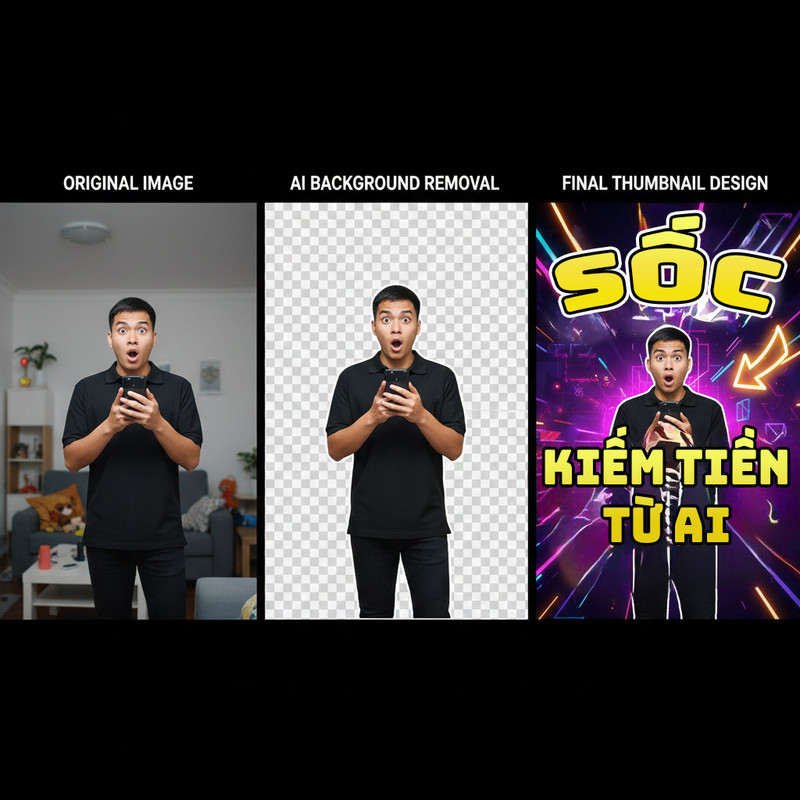 So sánh Thumbnail trước và sau khi tối ưu bằng AI