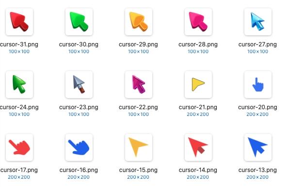 Icon Cursor phong cách flat design