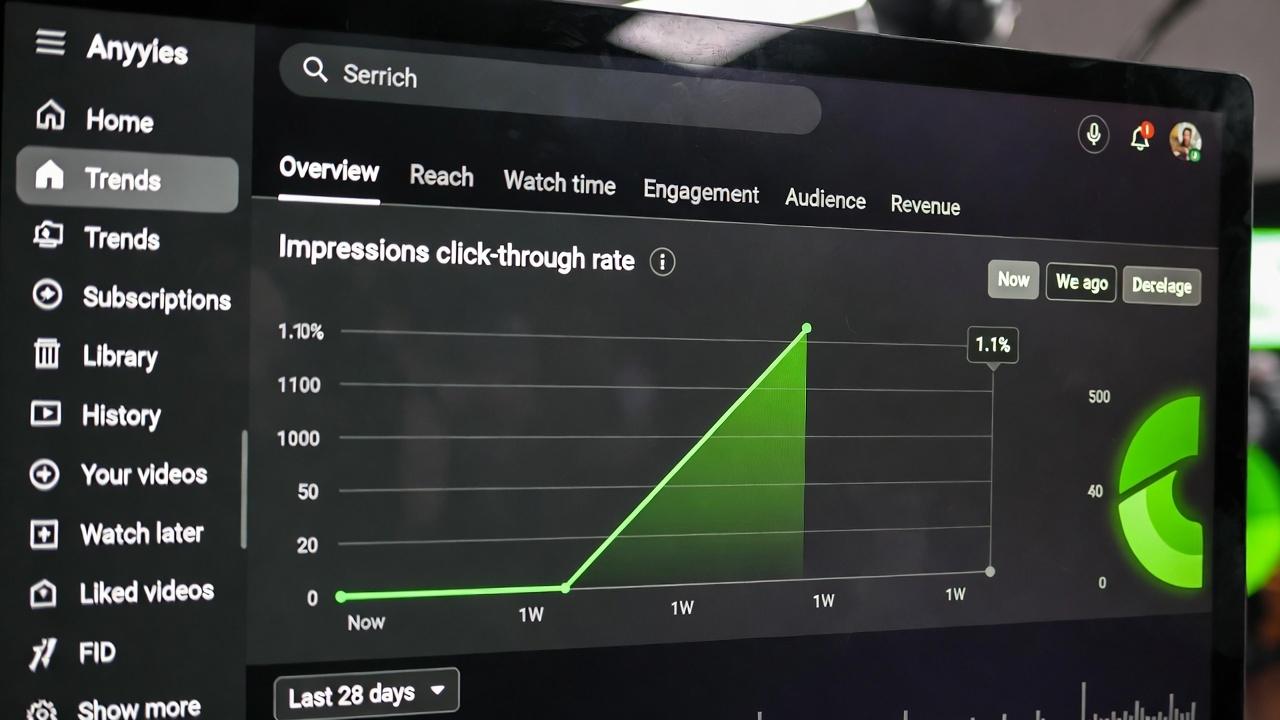 Phân tích tỷ lệ nhấp CTR trên YouTube