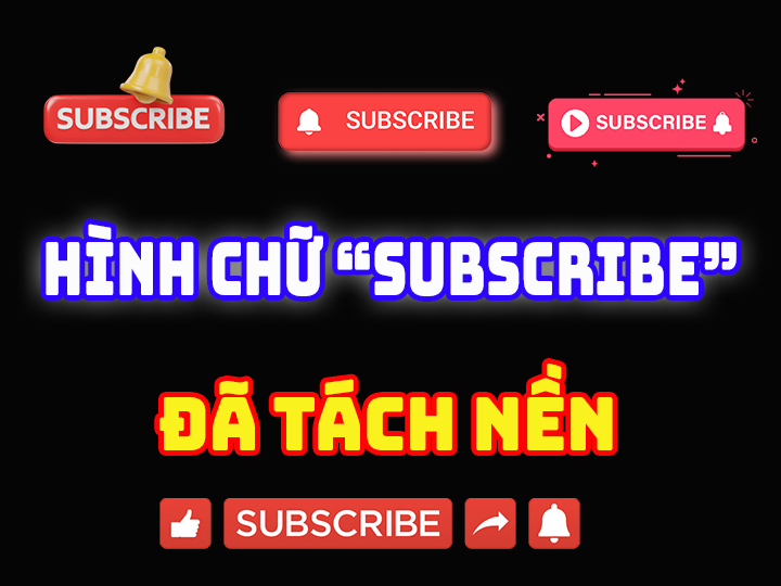 Tải Bộ Nút Subscribe PNG Trong Suốt Miễn Phí Cho YouTube (Đẹp & Chất)