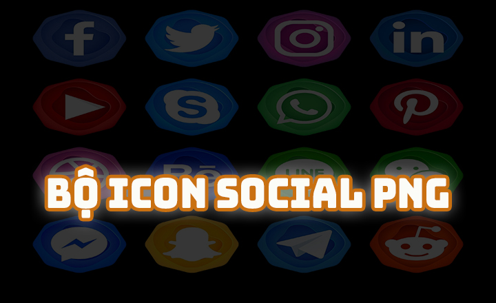Tải Bộ Icon Mạng Xã Hội PNG Trong Suốt Đa Phong Cách (2026)
