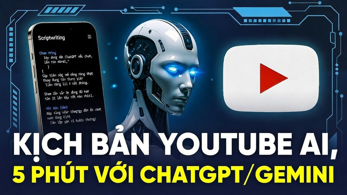 Hướng Dẫn Dùng AI Tạo Kịch Bản YouTube Trong 5 Phút (2026): Mẹo Giữ Chân Người Xem "Đỉnh Cao"