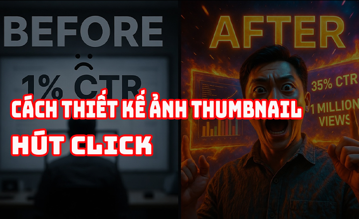 Cách Thiết Kế Thumbnail YouTube Triệu View: Bí Quyết Tăng CTR 2026